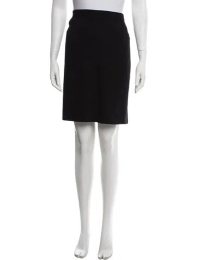 Pre-owned St John Wool Knee-length Skirt In Black