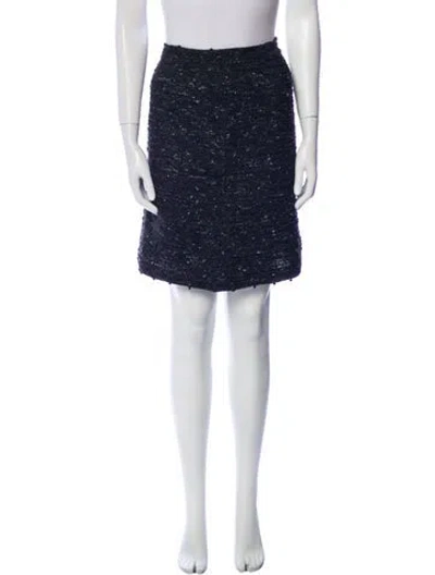 Pre-owned St John Wool Knee-length Skirt In Blue