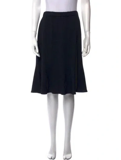 Pre-owned St John Wool Knee-length Skirt In Blue