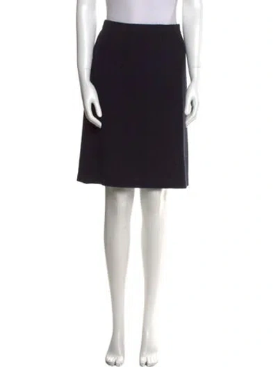 Pre-owned St John Wool Knee-length Skirt In Blue