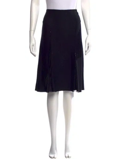 Pre-owned St John Wool Knee-length Skirt In Blue