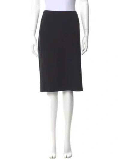 Pre-owned St John Wool Knee-length Skirt In Blue