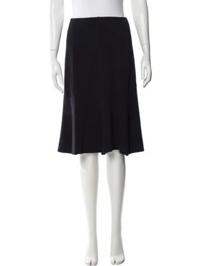 Pre-owned St John Wool Knee-length Skirt In Blue