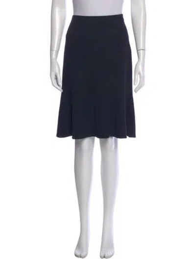 Pre-owned St John Wool Knee-length Skirt In Blue