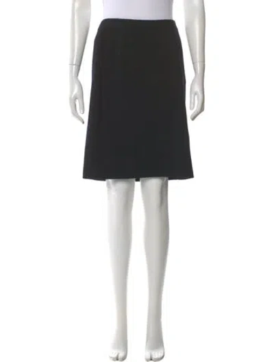 Pre-owned St John Wool Knee-length Skirt In Blue
