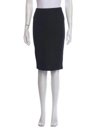 Pre-owned St John Wool Knee-length Skirt In Blue
