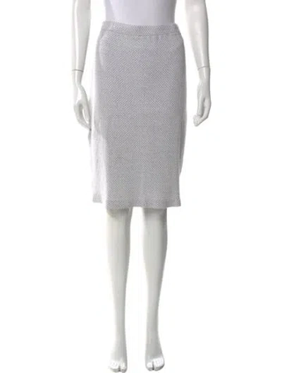 Pre-owned St John Wool Knee-length Skirt In Blue