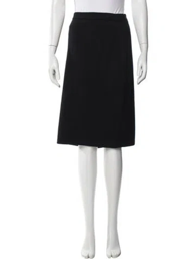 Pre-owned St John Wool Knee-length Skirt In Blue
