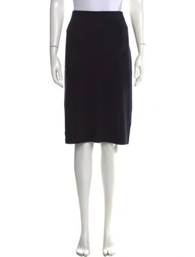 Pre-owned St John Wool Knee-length Skirt In Blue