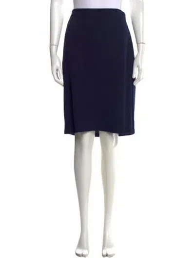 Pre-owned St John Wool Knee-length Skirt In Blue