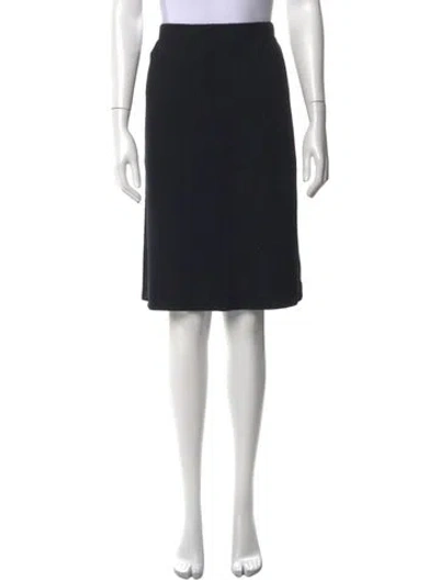 Pre-owned St John Wool Knee-length Skirt In Blue