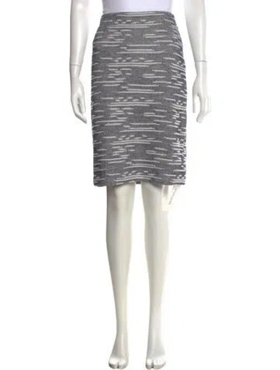Pre-owned St John Wool Knee-length Skirt In Blue