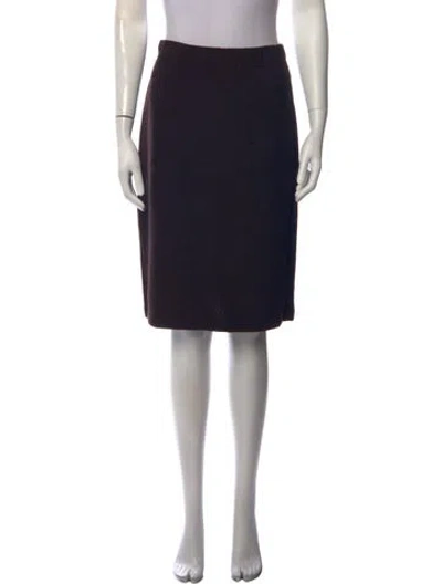 Pre-owned St John Wool Knee-length Skirt In Blue