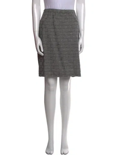 Pre-owned St John Wool Knee-length Skirt In Gray