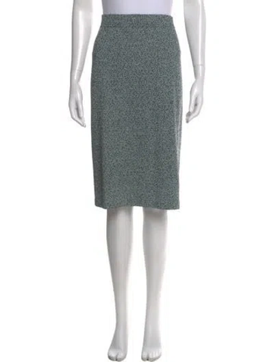 Pre-owned St John Wool Knee-length Skirt In Gray