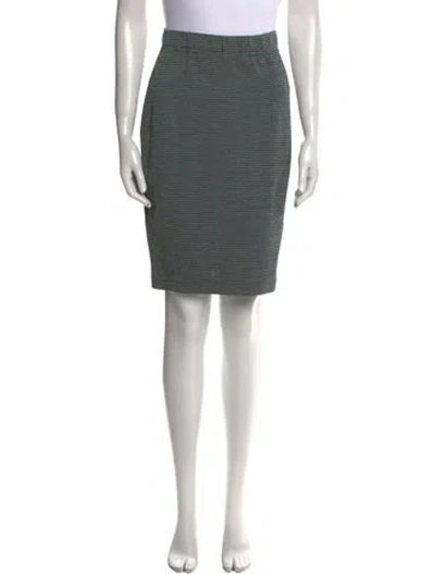 Pre-owned St John Wool Knee-length Skirt In Green