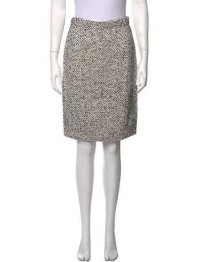 Pre-owned St John Wool Knee-length Skirt In Grey