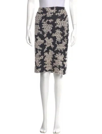 Pre-owned St John Wool Knee-length Skirt In Multi