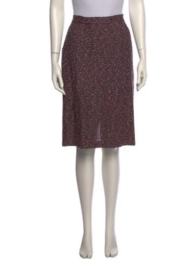 Pre-owned St John Wool Knee-length Skirt In Multi