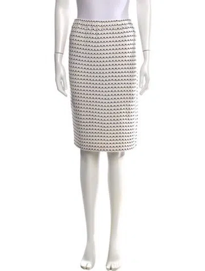 Pre-owned St John Wool Knee-length Skirt In Multi