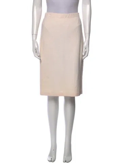 Pre-owned St John Wool Knee-length Skirt In Neutral