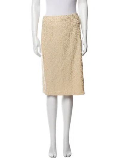 Pre-owned St John Wool Knee-length Skirt In Neutral