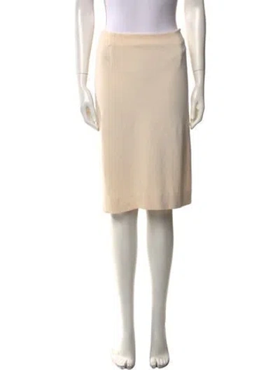 Pre-owned St John Wool Knee-length Skirt In Neutral