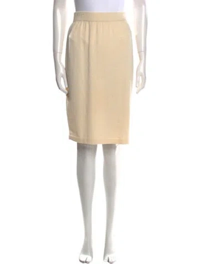 Pre-owned St John Wool Knee-length Skirt In Neutral