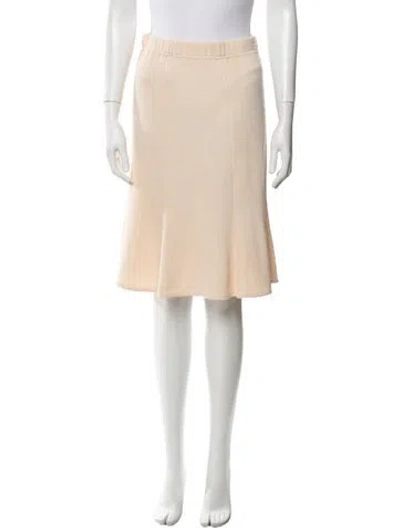 Pre-owned St John Wool Knee-length Skirt In Neutral