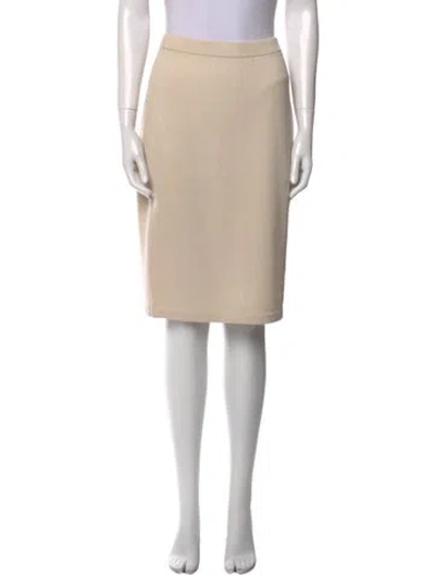 Pre-owned St John Wool Knee-length Skirt In Neutral