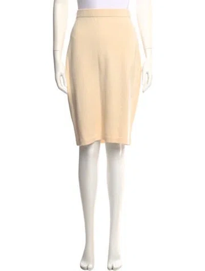 Pre-owned St John Wool Knee-length Skirt In Neutral