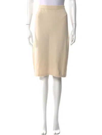 Pre-owned St John Wool Knee-length Skirt In Neutral