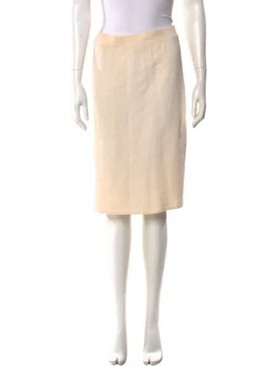 Pre-owned St John Wool Knee-length Skirt In Neutral