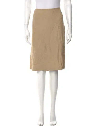Pre-owned St John Wool Knee-length Skirt In Neutral