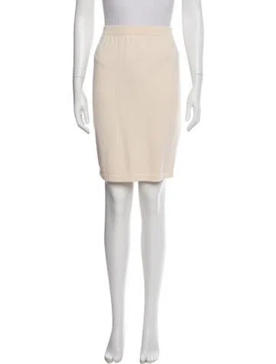 Pre-owned St John Wool Knee-length Skirt In Neutral