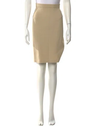 Pre-owned St John Wool Knee-length Skirt In Neutral