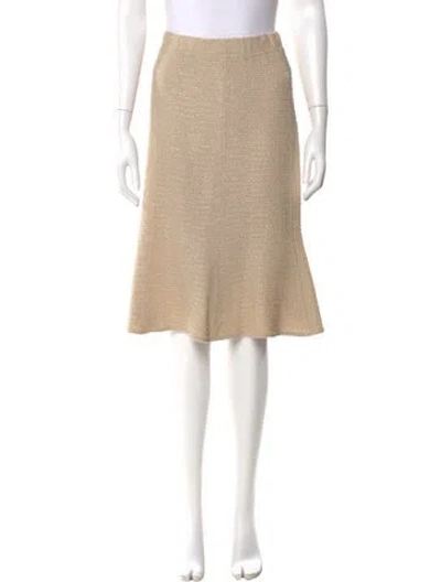 Pre-owned St John Wool Knee-length Skirt In Neutral