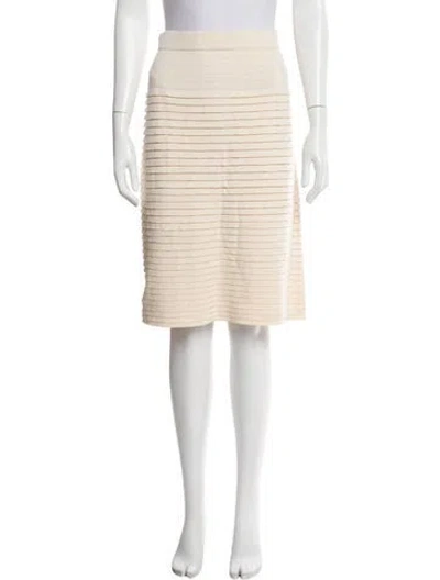 Pre-owned St John Wool Knee-length Skirt In Neutral