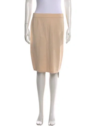 Pre-owned St John Wool Knee-length Skirt In Neutral