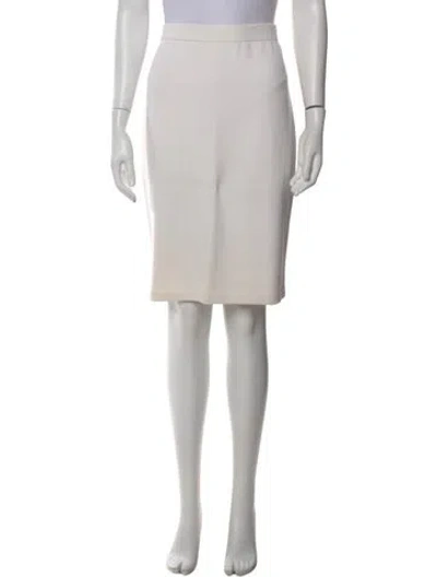 Pre-owned St John Wool Knee-length Skirt In Neutral