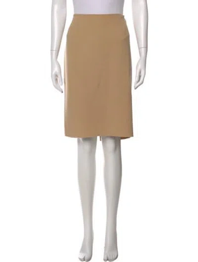 Pre-owned St John Wool Knee-length Skirt In Neutral