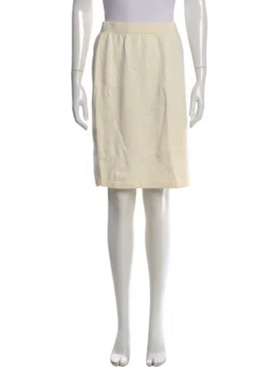 Pre-owned St John Wool Knee-length Skirt In Neutral