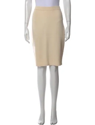 Pre-owned St John Wool Knee-length Skirt In Neutral
