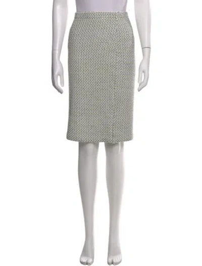 Pre-owned St John Wool Knee-length Skirt In Neutral
