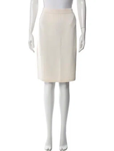 Pre-owned St John Wool Knee-length Skirt In Neutrals