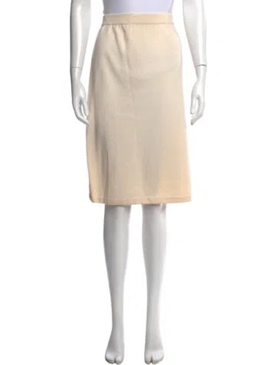 Pre-owned St John Wool Knee-length Skirt In Neutrals