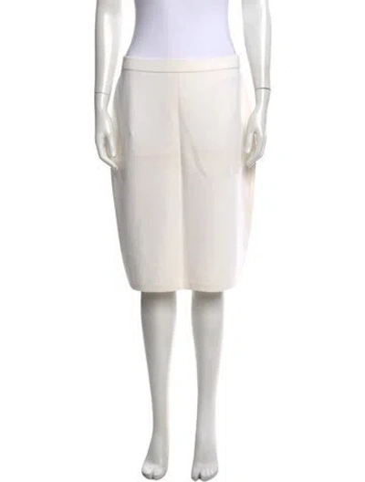 Pre-owned St John Wool Knee-length Skirt In Neutrals