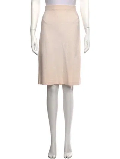 Pre-owned St John Wool Knee-length Skirt In Neutrals