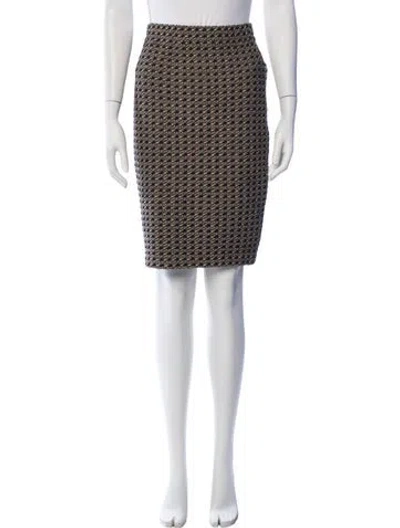Pre-owned St John Wool Knee-length Skirt In Neutrals