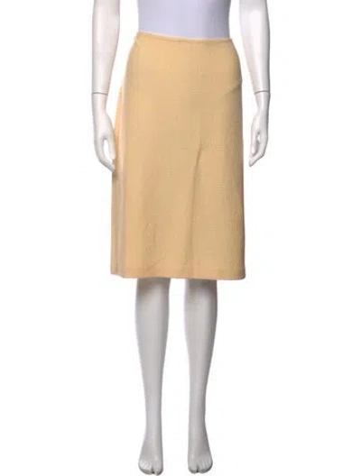 Pre-owned St John Wool Knee-length Skirt In Neutrals